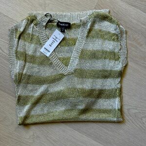 Bebe metallic long top